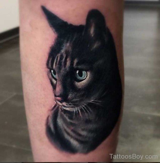 Graceful Cat Tattoo Design