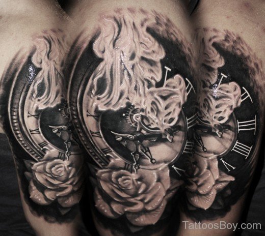 Graceful Clock Tattoo