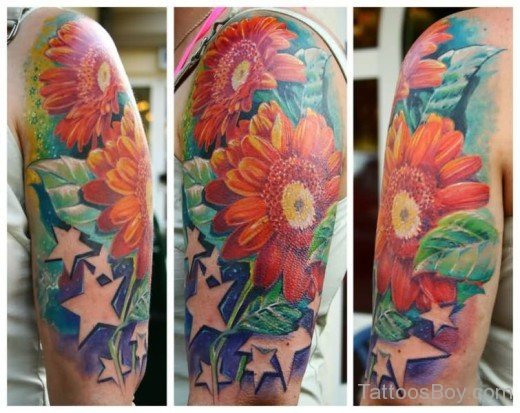 Graceful Daisy Flower Tattoo-TB1077