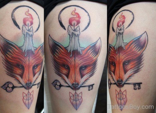 Graceful Fox Tattoo Design-TB12115
