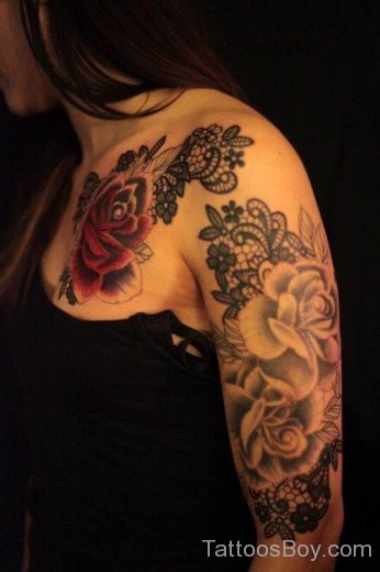 Graceful Rose Tattoo--TB131