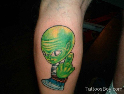 Green Alien Tattoo-TB147