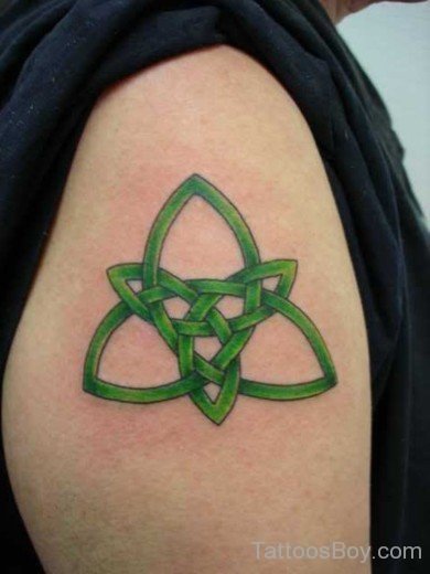 Green Celtic Knot Tattoo-Tb12083