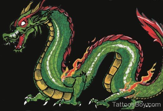 Green Dragon Tattoo-Tb1225