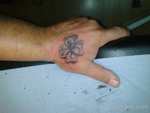 Grey Clover Tattoo On Hans-TB12131