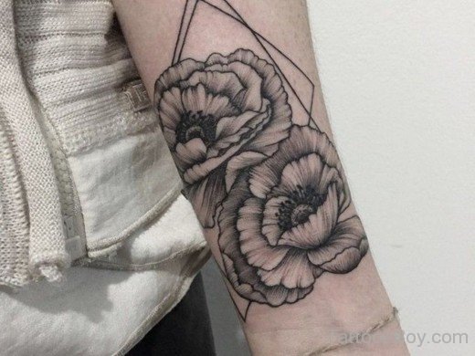 Grey Flower Tattoo