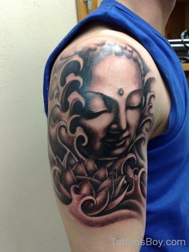 Grey Ink Buddhist Tattoo-TB1098