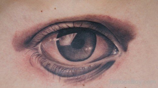 Grey Ink Eye Tattoo-tb157