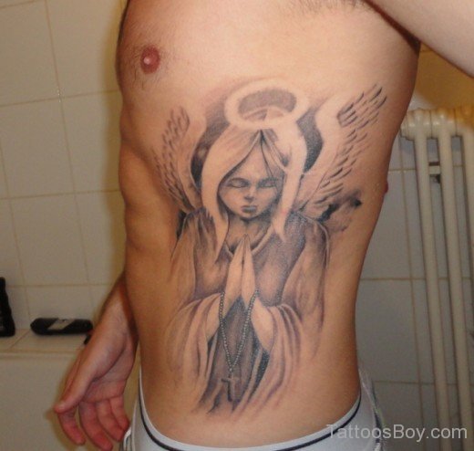 Guardian Angel Tattoo Design On Rib-TB12100