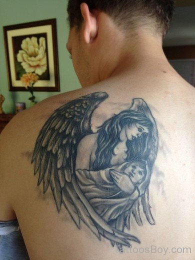 Excellent Guardian Angel Tattoo 