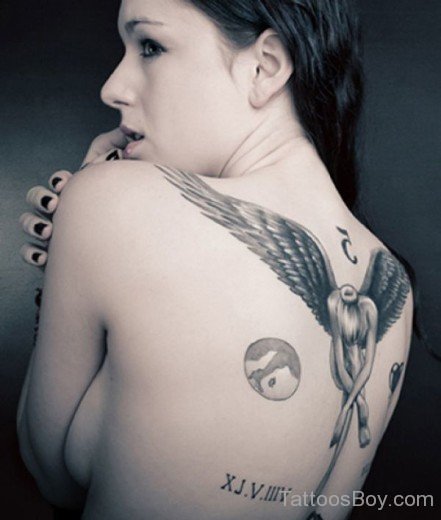 Guardian Angel Tattoo On Back7-TB12110
