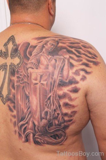 Impressive Guardian Angel Tattoo Design