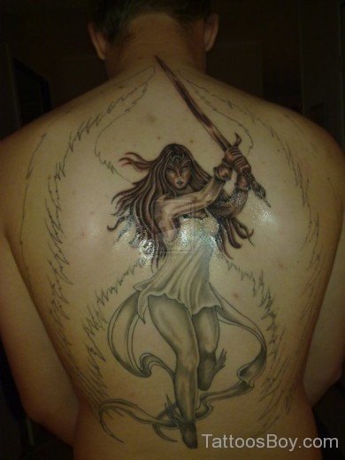 Nice Guardian Angel Tattoo 