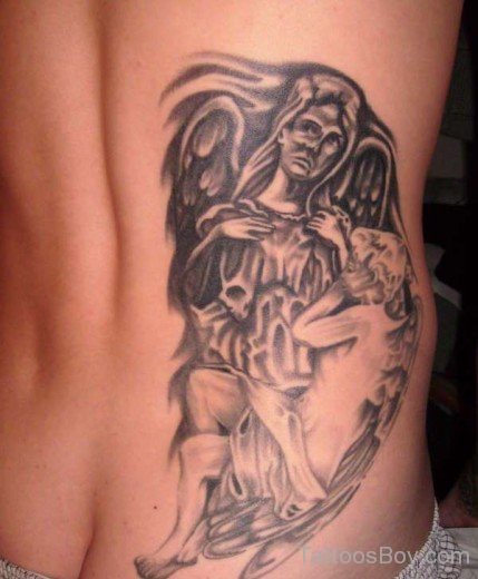 Guardian Angel Tattoo On Rib 