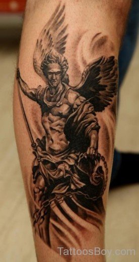Guardian Angel Tattoo On Shoulder