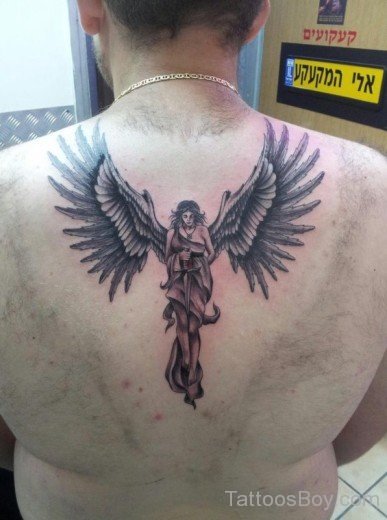 Guardian Angel Tattoo on Back 3-TB12105