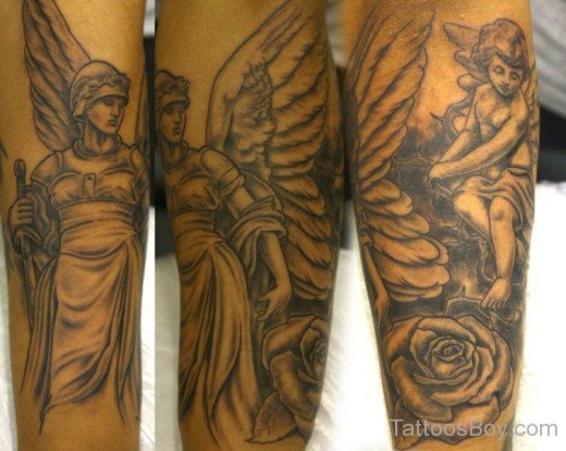 Awesome Guardian Angel Tattoo