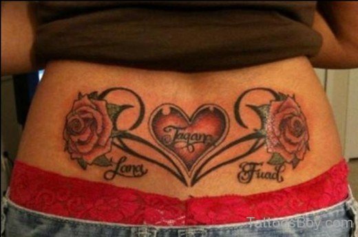 Heart And Rose Tattoo-TB12224
