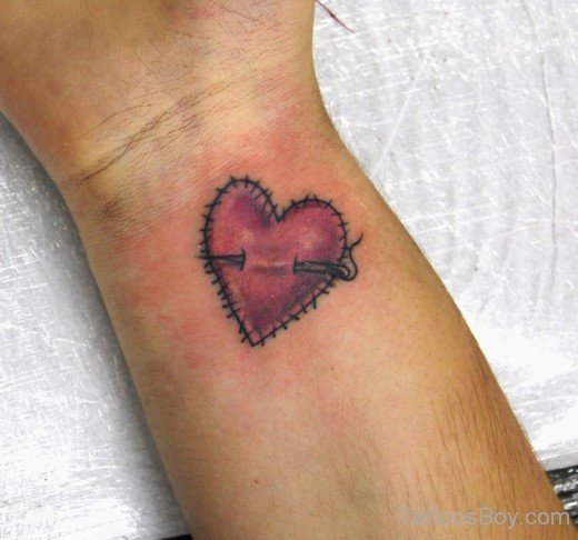 Heart Tattoo Design on Wrist-TB12225