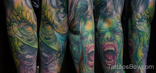 Horror Zombie Tattoo Design