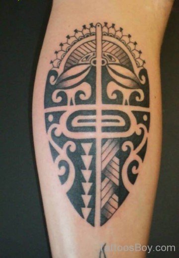 Impressive Tribal African Mask Tattoo-TB1068