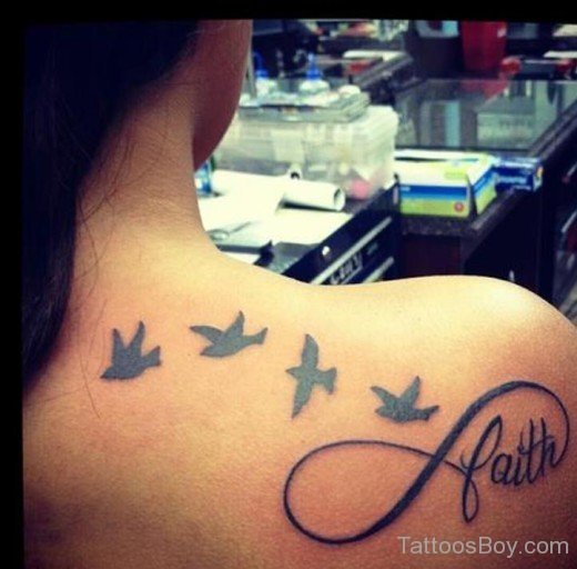 Infinity Faith Tattoo On Back-TB12232