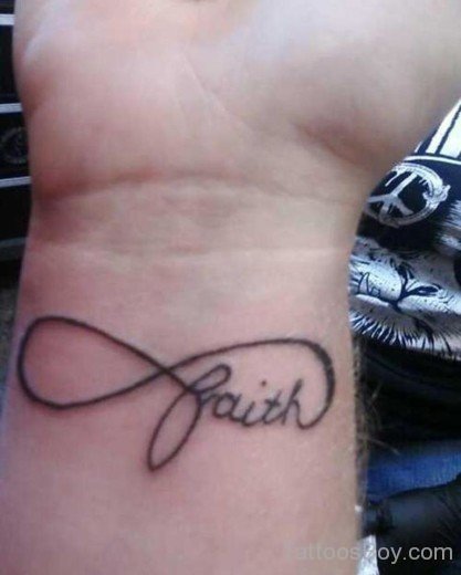 Infinity Faith Tattoo On Wrist-TB12233
