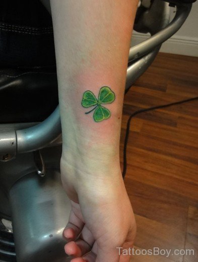 Irish Clover Tattoo On Wrist-TB12135