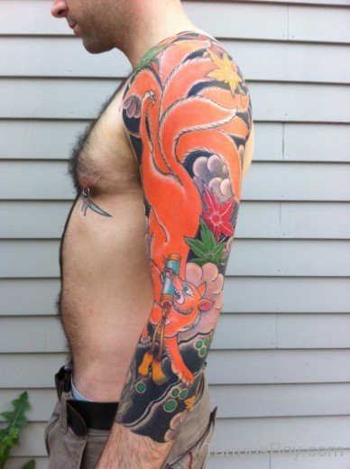 Japanese Fox  On Full Sleeve-TB165