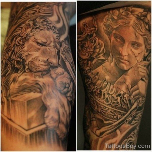 Lion And Angel Tattoo-TB12067