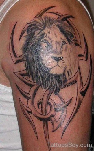 Lion Tattoo On Shoulder-TB1074