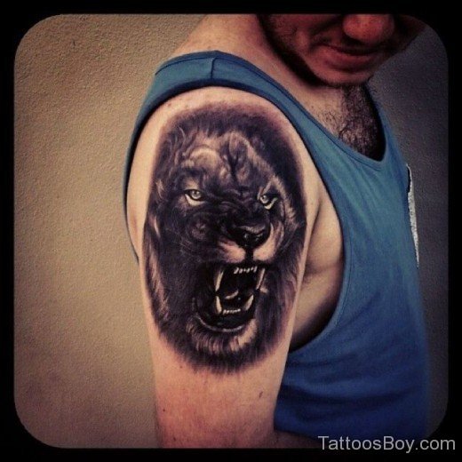 Lion Tattoo On Shoulder-TB12146