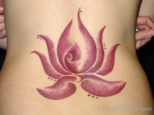 Lotus Tattoo On Back-Tb1228