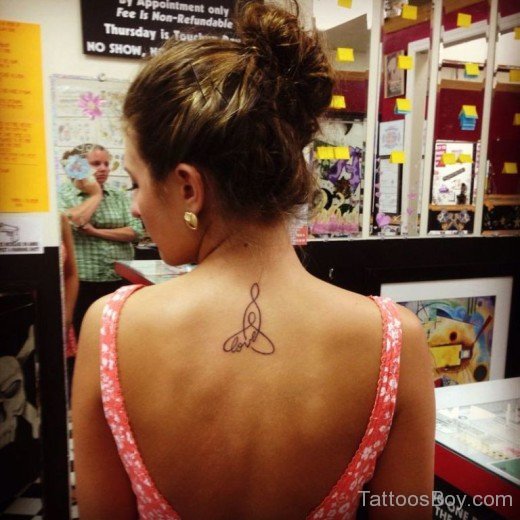 Love Knot Tattoo On Back-Tb1229