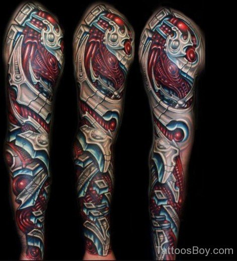 Mind Blowing Biomechanical Tattoo-Tb1274