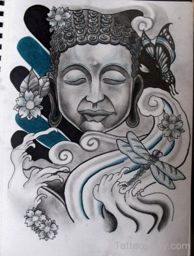 Mind Blowing Buddhist Tattoo Design-TB1110