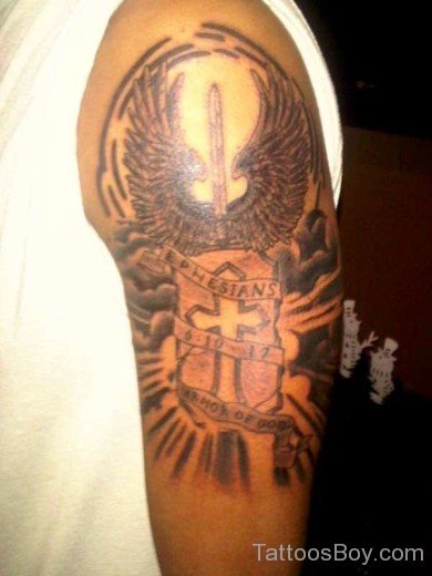 New Armor Tattoo On Shoulder-TB1110