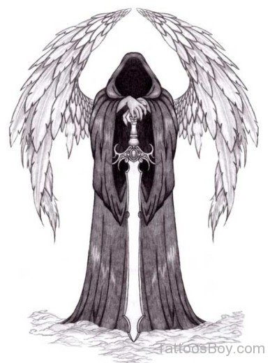 New  Guardian Angel Tattoo Design-TB12142