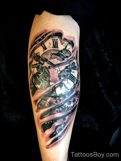 Nice Clock Tattoo-TB12097