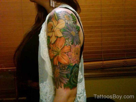 Nice Flower Tattoo Design-TB1086