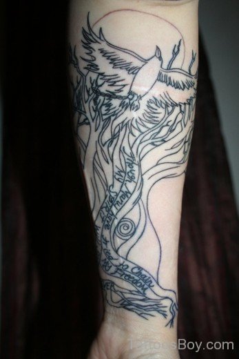 Outine Crow Tattoo-TB1116