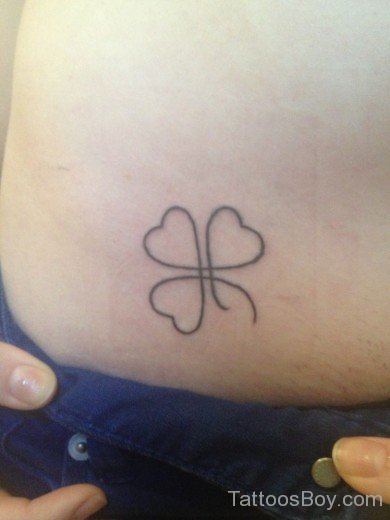 Clover Tattoo On Waist