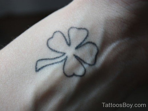 Outline Clover Tattoo