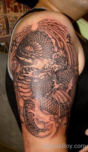 Outline Dragon Tattoo Design-TB1276