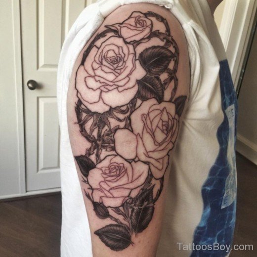 Outline Rose Tattoo-TB1445