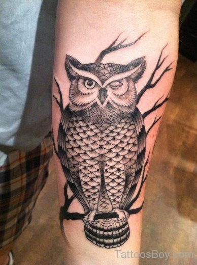 Owl Tattoo On Arm-TB1118