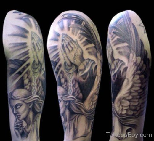 Praying Hands Tattoo Design-TB12152