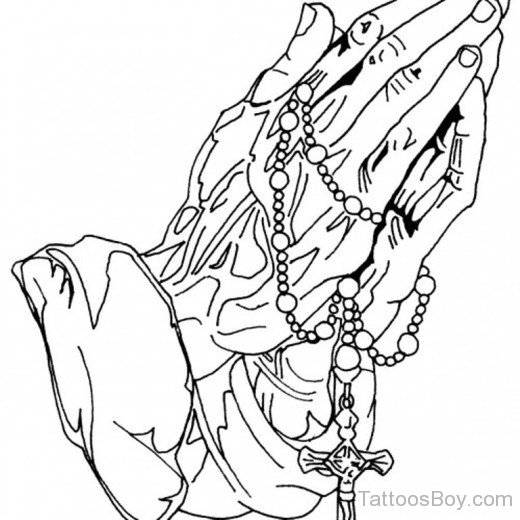Praying Hands Tattoo Design-TB12267