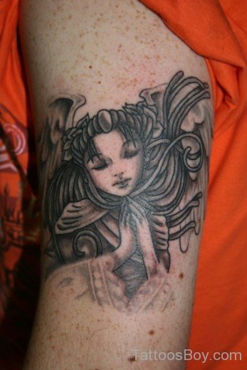 Prayinng Angel Tattoo-TB12153