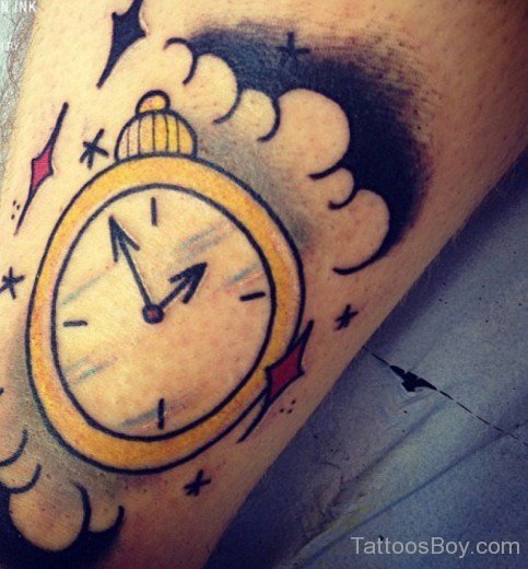Pretty Clock Tattoo-Tb12129